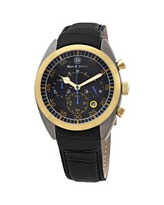 Mens-Voyager-Chronograph-Leather-Black-Dial
